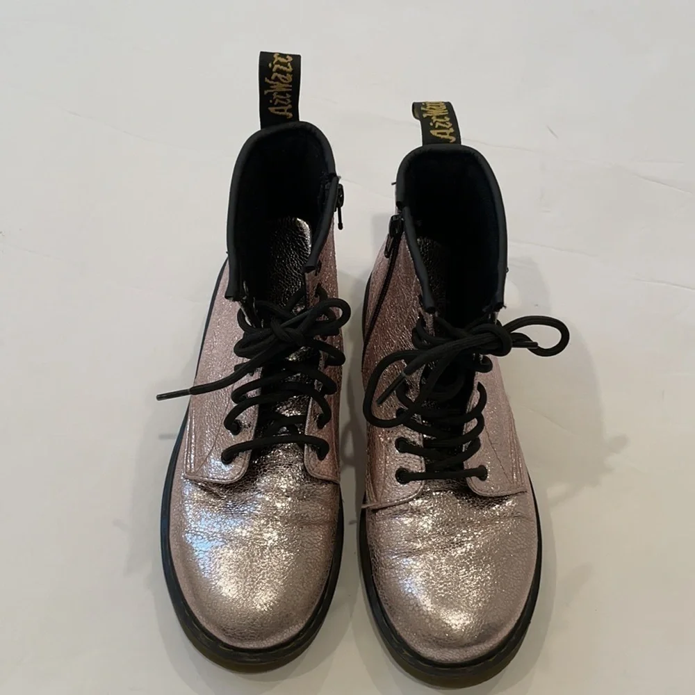 Dr. Martens 1460J shiny rose pink pascal 8eye leather boots 5